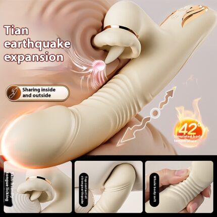 Ji Yu automatic heating female vibrator couple sex masturbation device retractable tongue licking toy adult sex product